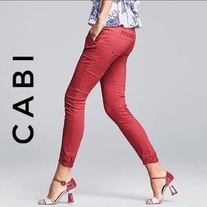 Cabi Hutton Jogger Chino in Nantucket Red 5178